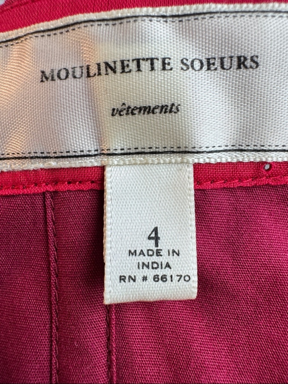 NWOT Anthro Moulinette Soeurs Strapless Fit-and-Flare Dress Red Size 4 - Picture 9 of 13